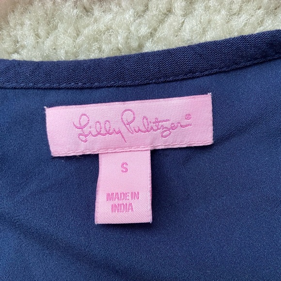 Lilly Pulitzer True Navy Rachelle Dress Gold - Picture 4 of 8